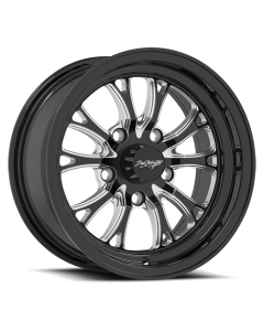 Boyd Coddington Bristol Wheels 15x7, 4.25" BS Gloss Black Machined