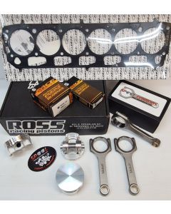 Ford 250 XFlow Rebuild Kit with Spool 200 CID H Beam Conrods and Ross Racing Pistons