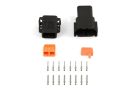 Deutsch DTM-8 black keyway B connectors plug and pins set