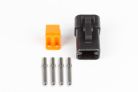 Male Deutsch DTP-06-4S black connector plug and pins 25 amp