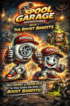 Spool Garage Adventures free kids storybook cover art