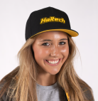 Haltech Snapback Cap Black with Yellow Logo Size: One size fits all