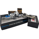 Performance racing engine components close-up detail