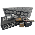 Complete RB30ET rebuild kit components laid out for assembly