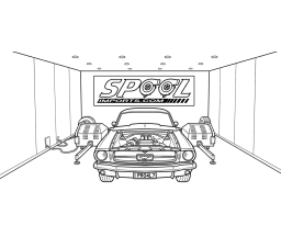 Barra Mustang on the Dyno colouring book cover