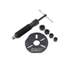 HRB Balancer Puller tool in use on engine
