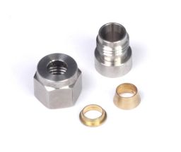 1/4" Stainless Steel Weld-on Kit - inc Nut and Ferrule