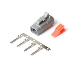 Plug and Pins Only - Male Deutsch DTM-4 Connector (7.5 Amp)