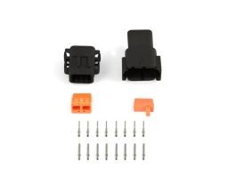 Plug and Pins Only - Matching Set of Deutsch DTM-8 Connectors (Black Keyway B -7.5 Amp)