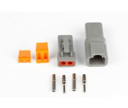 Plug and Pins Only - Matching Set of Deutsch DTP-2 Connectors (25 Amp)