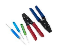 Dual Crimper set - inc 3 pin removal tools