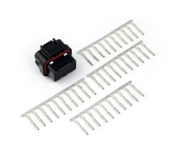 HALTECH - Plug and Pins Only - AMP 34 Pin 4 Row - Key 2 4 Keyway Superseal Connector
