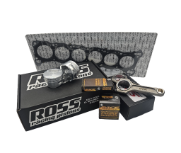 Complete RB30ET rebuild kit components laid out for assembly
