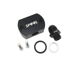 Oil drain kit components and installation hardware